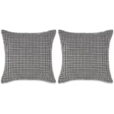 vidaXL spilvenu komplekts, 2 gab., 45x45 cm, velūrs, pelēks