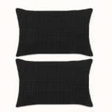 vidaXL Set Jastuka 2 kom od Velura 40x60 cm Crni