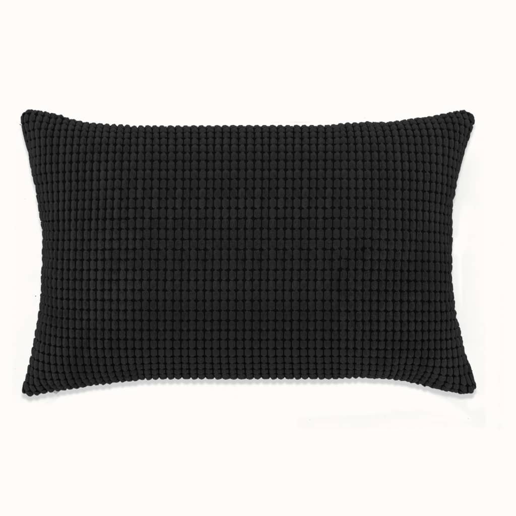 vidaXL Комплект възглавници, 2 бр, велур, 40x60 см, черен