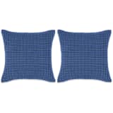 vidaXL spilvenu komplekts, 2 gab., 45x45 cm, velūrs, zils