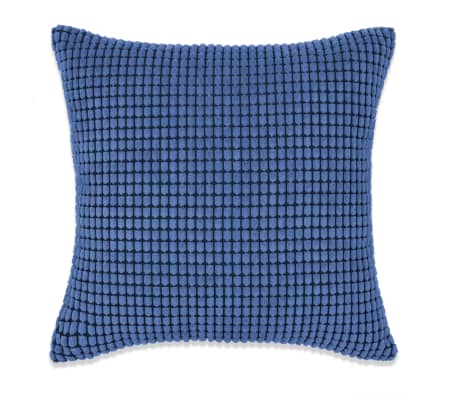 vidaXL Jeu de coussin 2 pcs Velours 45 x 45 cm Bleu