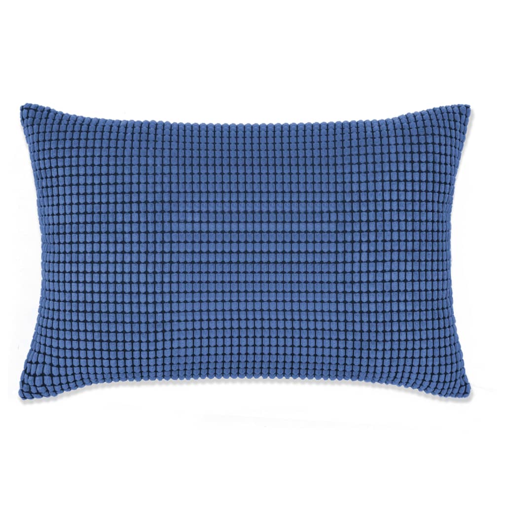 vidaXL Jeu de coussin 2 pcs Velours 40 x 60 cm Bleu