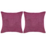 vidaXL Sierkussenset 45x45 cm velours roze 2-delig