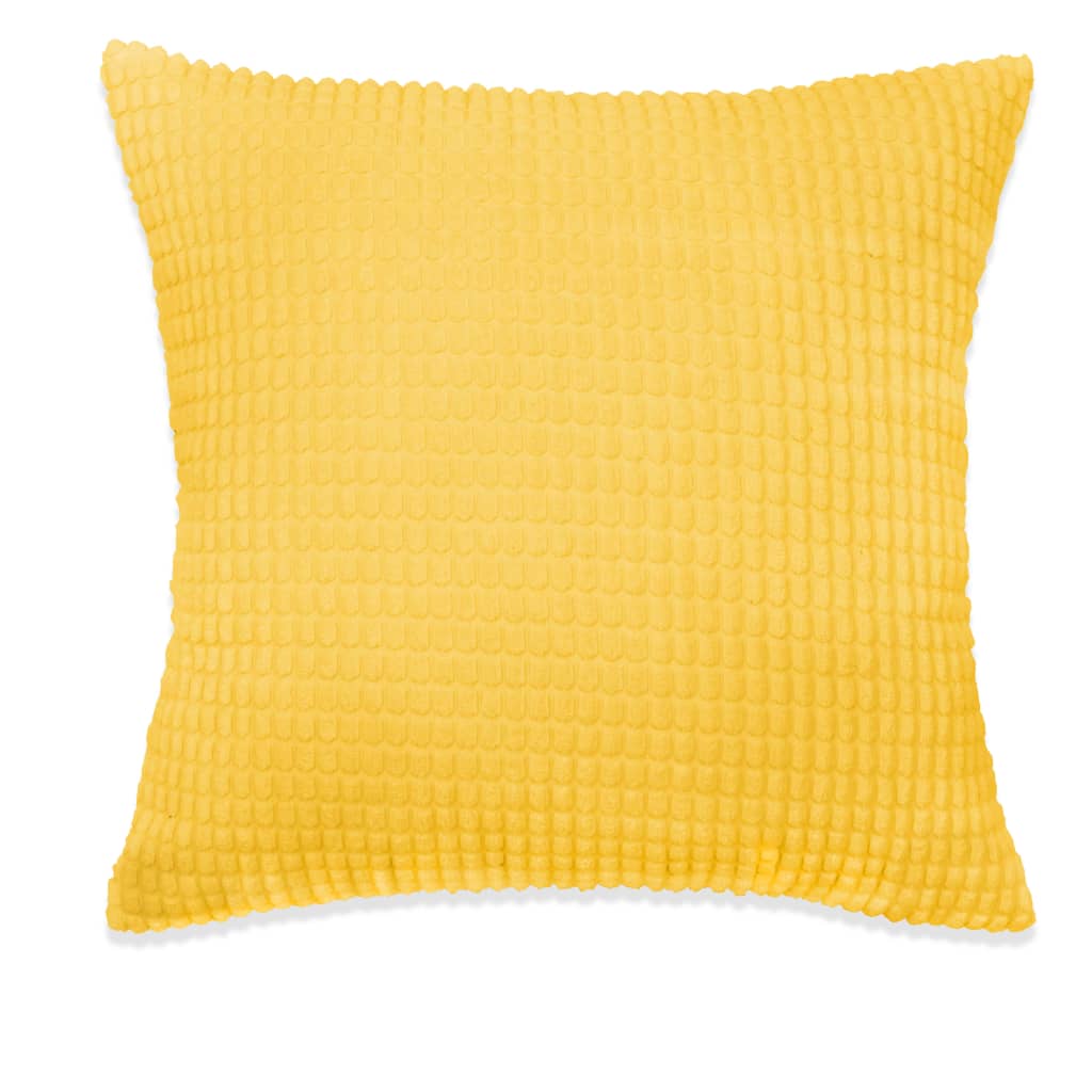 vidaXL Cojines de terciopelo 45x45 cm amarillo 2 unidades