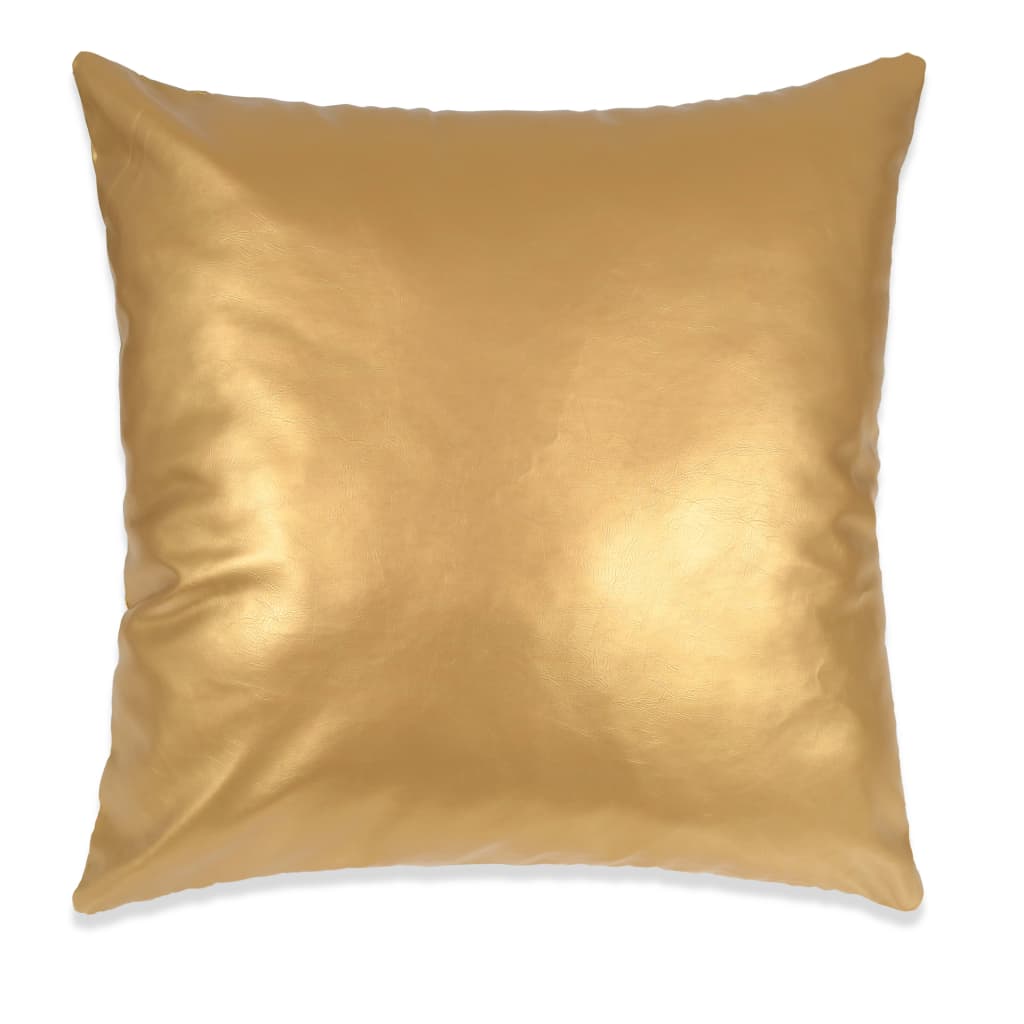 

vidaXL Sierkussenset 45x45 cm PU goud 2-delig