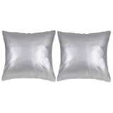 vidaXL 2 db poliuretán párna 45 x 45 cm ezüstszínű