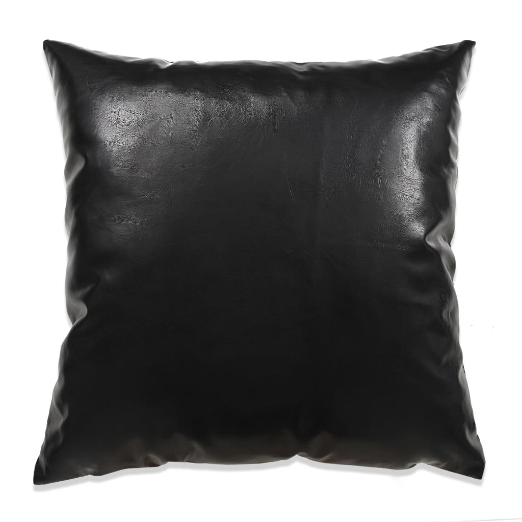 

vidaXL Sierkussenset 45x45 cm PU zwart 2-delig