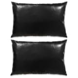 vidaXL Komplet blazin 2 kosa PU 40x60 cm črne barve