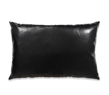 vidaXL Jeu de coussin 2 pcs PU 40 x 60 cm Noir