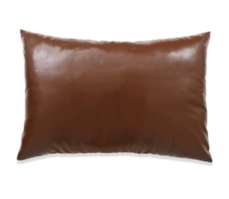 vidaXL Jeu de coussin 2 pcs PU 40 x 60 cm Marron