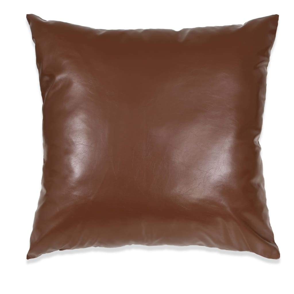 vidaXL Jeu de coussin 2 pcs PU 60 x 60 cm Marron