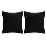 vidaXL 2 db velúr párna 45 x 45 cm fekete