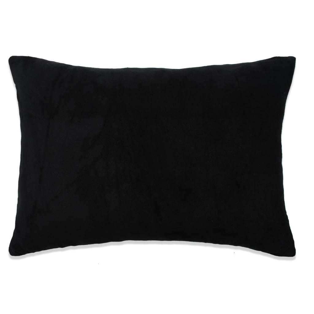 vidaXL Coussins 2 pcs Tissu 40x60 cm Noir