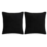 vidaXL 2 db velúr párna 60 x 60 cm fekete