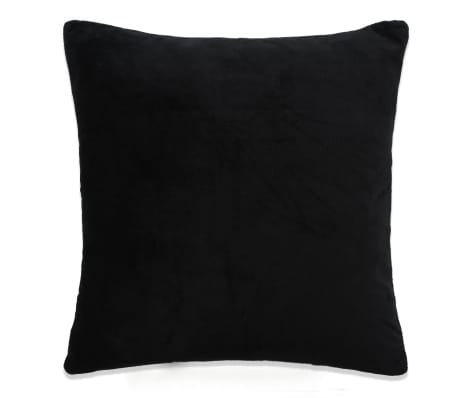 vidaXL Housses de coussin 4 pcs Tissu 40x40 cm Noir