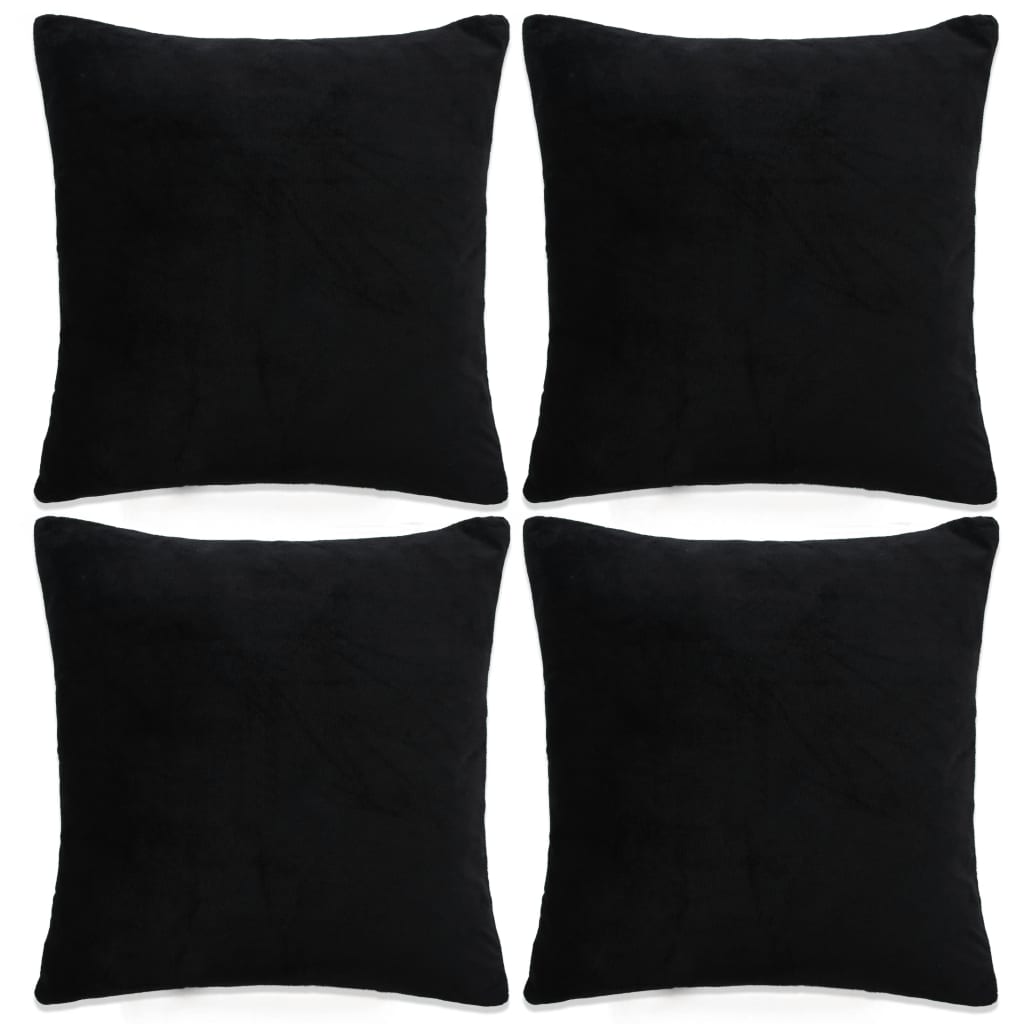 Petrashop  Povlaky na polštář 4 ks textil 50 x 50 cm černé