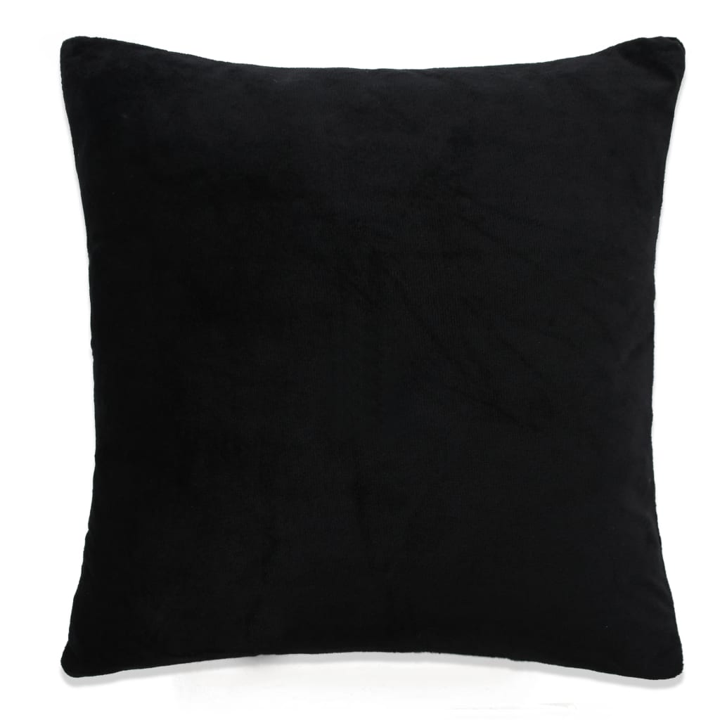 vidaXL Cushion Covers 4 pcs Velour 50x50 cm Black