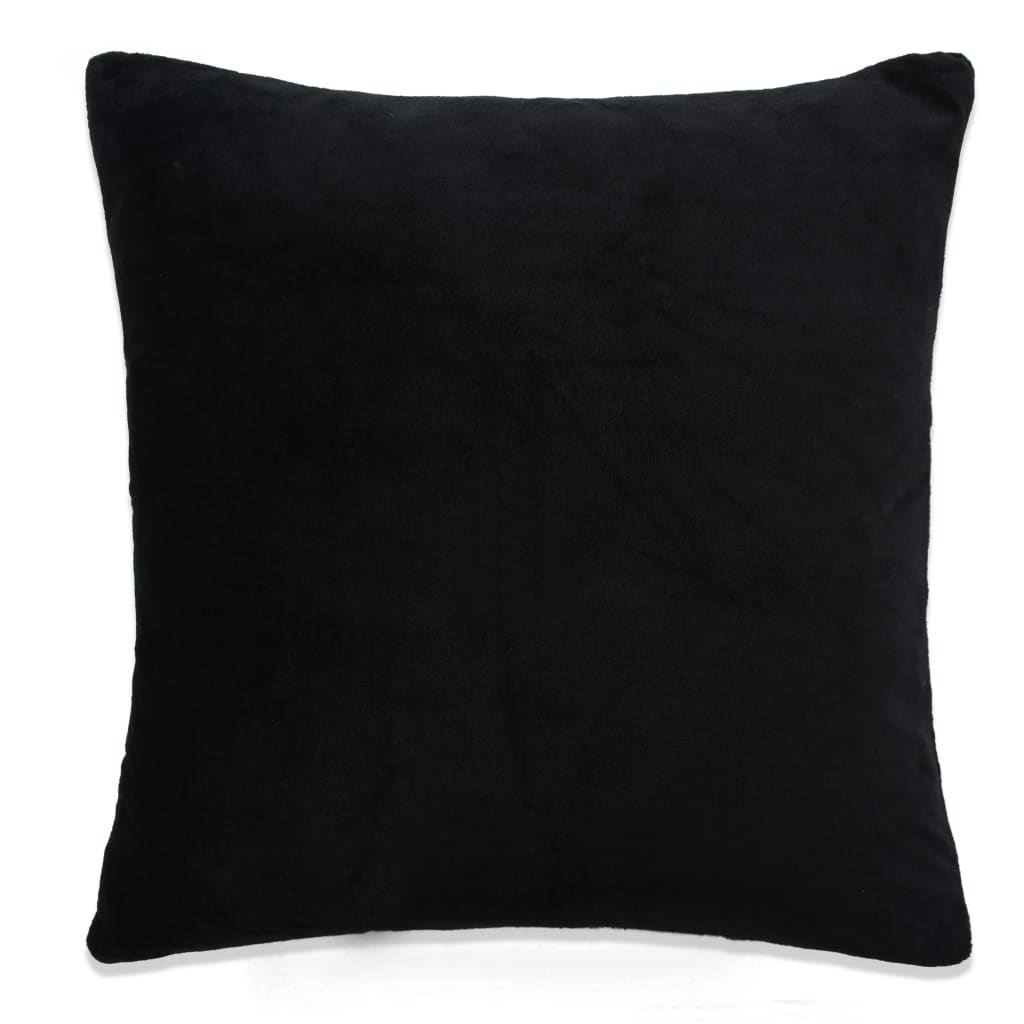 vidaXL Huse de perne decorative, 4 buc., negru, 80x80 cm, textil