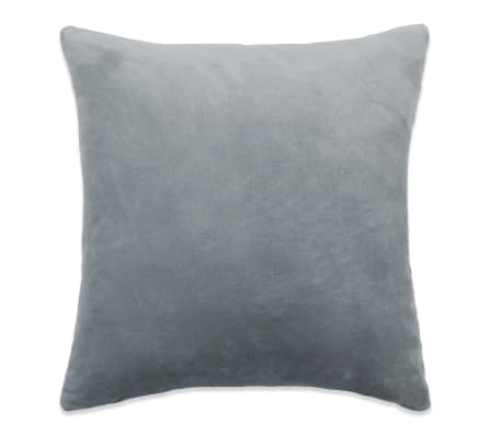 vidaXL Cushion Covers 4 pcs Velour 50x50 cm Grey