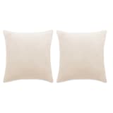 vidaXL 2 db velúr párna 60 x 60 cm törtfehér