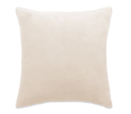 vidaXL Cushion Covers 4 pcs Velour 40x40 cm Off White