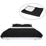 vidaXL Couvre-lit à double face matelassé 230 x 260 cm Noir et blanc