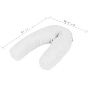 Těhotenský polštář ve tvaru písmene J 54 x (36–43) cm bílý - obrázek 3