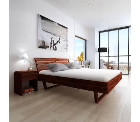 vidaXL Cadru de pat, 180 x 200 cm, lemn masiv de acacia