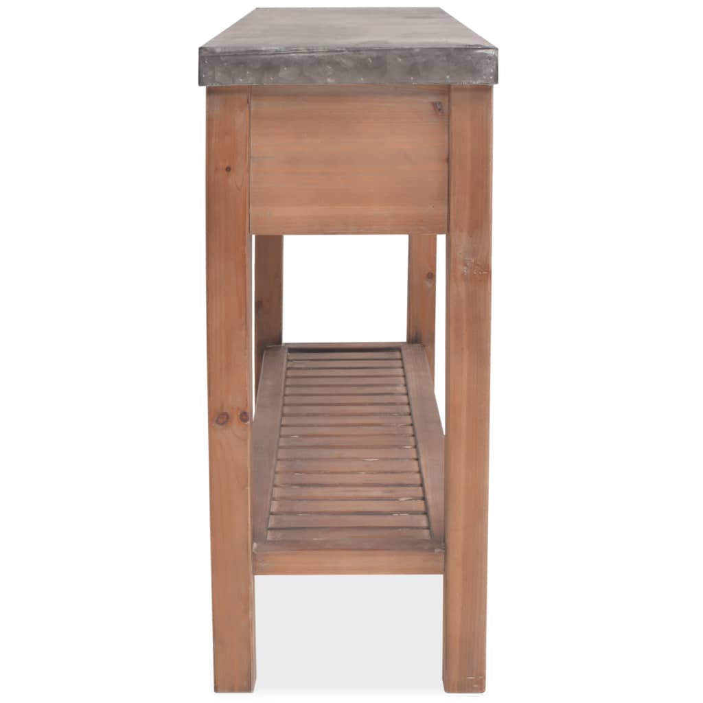 Konsolinis staliukas, tvirta eglės mediena, 122 x 35 x 80 cm | Stepinfit