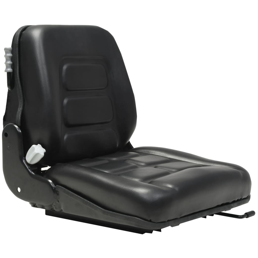 vidaXL Forklift & Tractor Seat with Adjustable Backrest Black Digger Part 