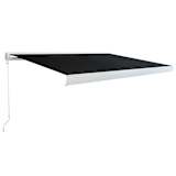 vidaXL markīze ar kaseti, manuāla, 300 cm, antracītpelēka