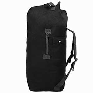 vidaXL armeestiilis riidest reisikott 85 l, must