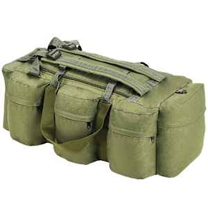 vidaXL kolm &uuml;hes armeestiilis riidest reisikott 45 l, oliivroheline