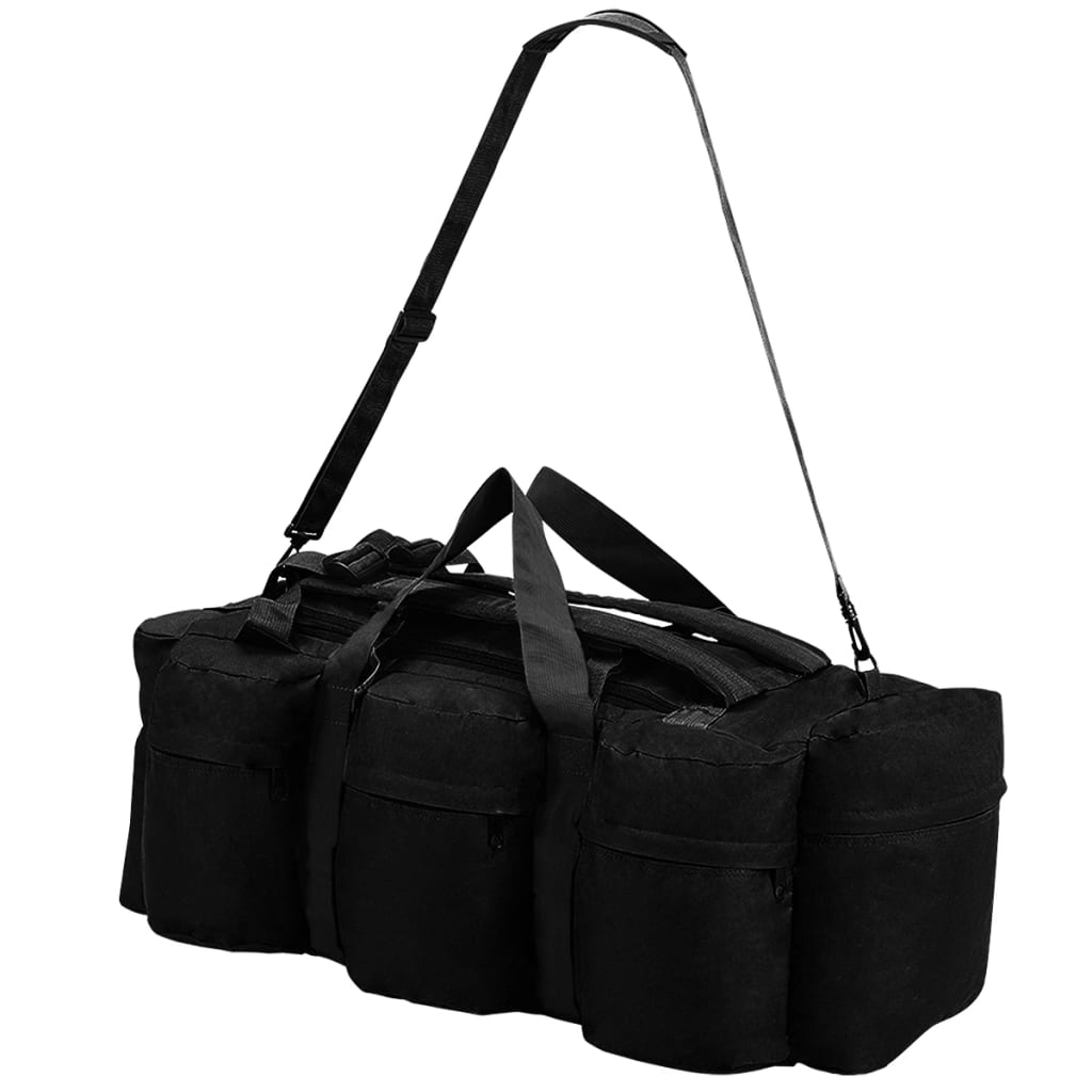 Sportovní taška 3 v 1 army styl 90 l černá