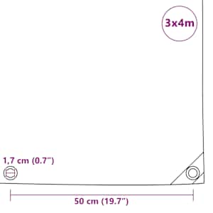 Plachta 650 g/m² 3 x 4 m šedá - obrázek 7