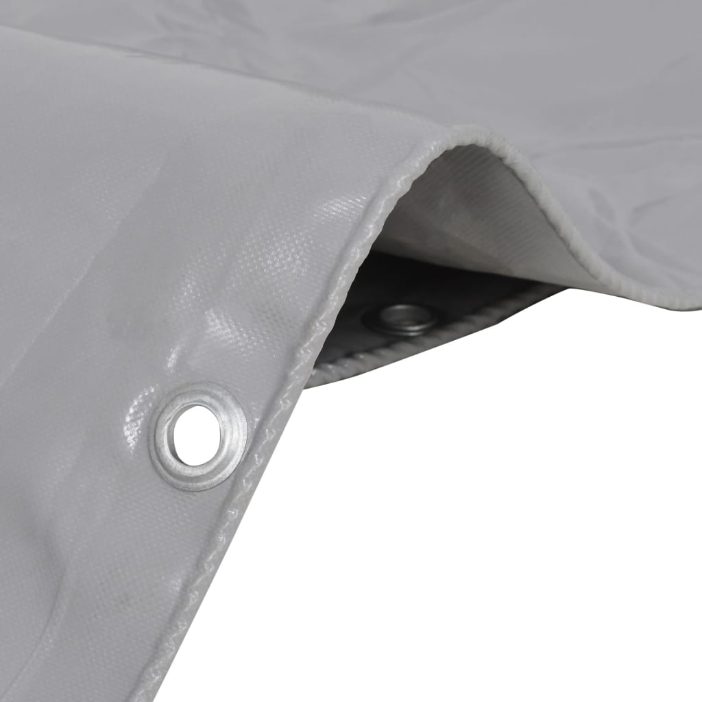 vidaXL Dekzeil 650 g/m² 4x5 m grijs afbeelding
