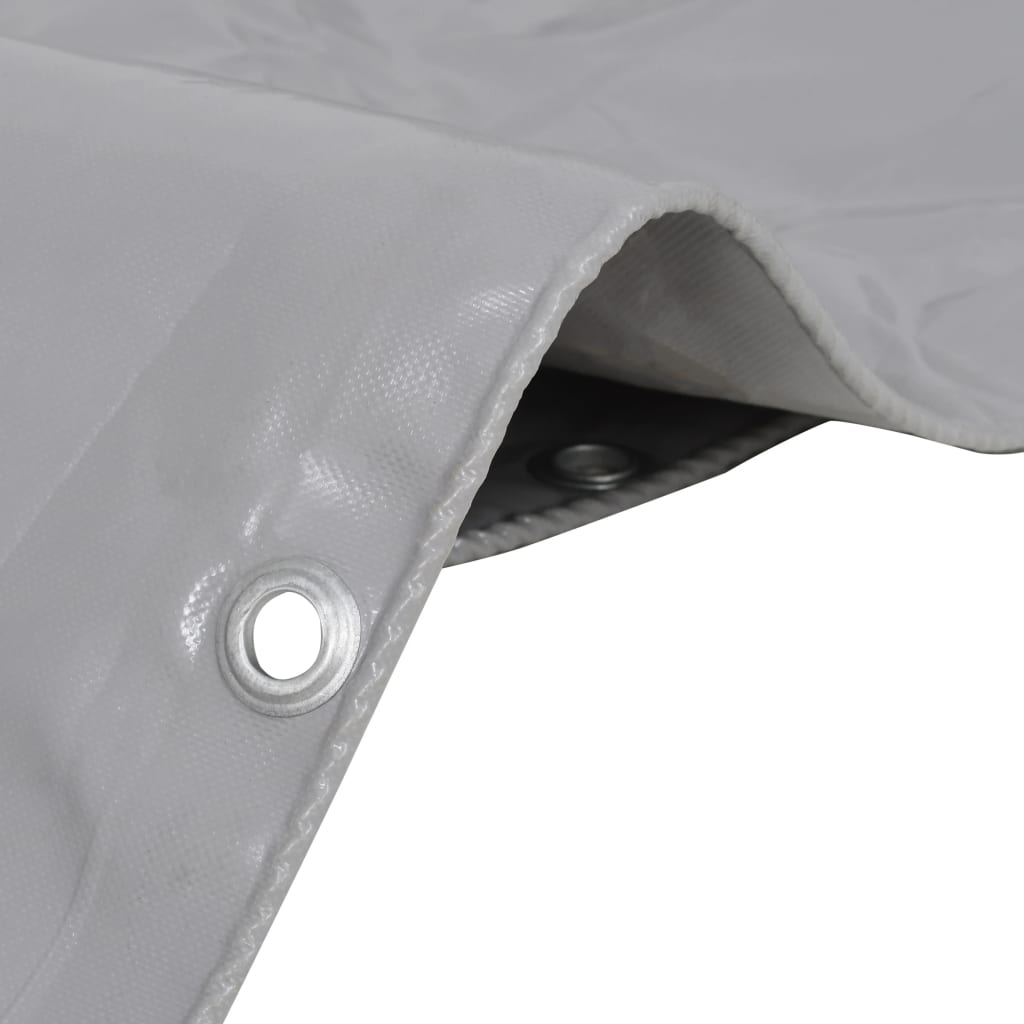 vidaXL Dekzeil 650 g/m² 4x6 m grijs afbeelding