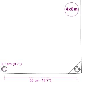 Plachta 650 g/m² 4 x 8 m šedá - obrázek 6