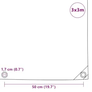 Plachta 650 g/m² 3 x 3 m zelená - obrázek 6