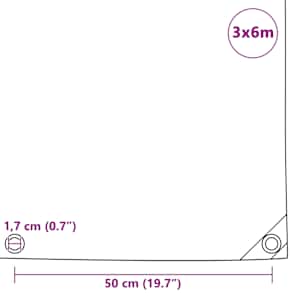 Plachta 650 g/m² 3 x 6 m zelená - obrázek 6