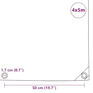 Plachta 650 g/m² 4 x 5 m zelená - obrázek 6
