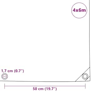Plachta 650 g/m² 4 x 6 m modrá - obrázek 6