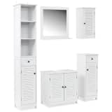 vidaXL Ensemble de mobilier de salle de bain 5 pcs Blanc