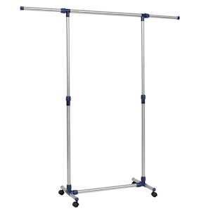 vidaXL reguleeritav riidenagi, roostevaba teras 165x44x150 cm h&otilde;bedane