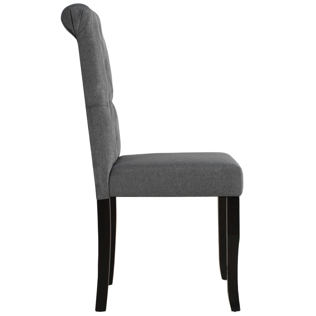 Valgomojo kėdės, 2 vnt., tamsiai pilkos, audinys | Stepinfit