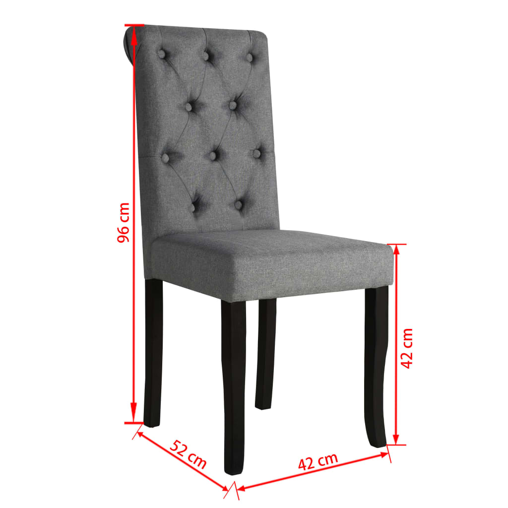 Valgomojo kėdės, 2 vnt., tamsiai pilkos, audinys | Stepinfit