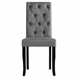 Jídelní židle 4 ks tmavě šedé textil - obrázek 3