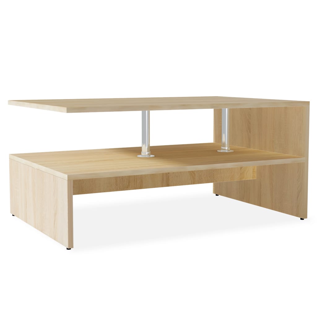 Image of vidaXL Coffee Table Engineered Wood 90x59x42 cm Oak