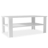 vidaXL Couchtisch Spanplatte 100 x 59 x 42 cm Weiß