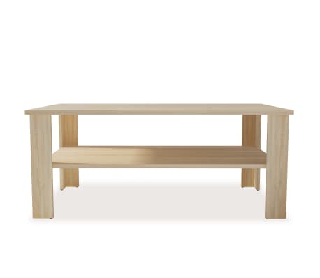 vidaXL kafijas galdiņ&scaron;, 100x59x42cm, inženierijas koks, ozolkoka krāsā